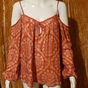 Brand New Off The Shoulder Peasant Shirt Size XL